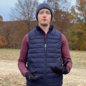 Hawke Co Sport Performance Down Puffer Vest Small Blue Packable Hiking LGWT